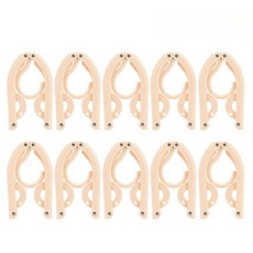 10 휴대용 접이식 여행용 옷걸이 세트 여행 및 을 위한 공간 절약형 다용도, 10 PCS of Beige