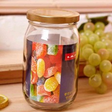 라이락 유자 580 주방용품 보관용기 유리병, 1개