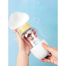 휴대용 강아지밥통 물통 원터치 반려동물 산책 애완용, 1개