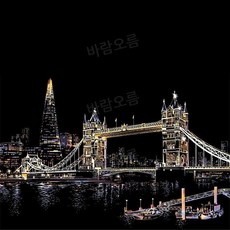 스크래치 색칠 그림지 DIY 스트레스 해소 40.5x28.5cm, 09