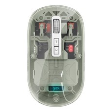 지클릭커 오피스프로 아이스푸딩 투명 블루투스 무선 마우스 G-CLICKER OFFICEPRO 아이스푸딩 OP40 투명 블루투스 무선 마우스, 그린