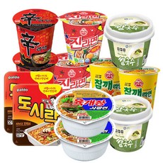 Ottogi 不倒翁 杯麵 6款 12入(辛拉麵 2入+辣牛肉湯麵 2入+盒飯 2入+辛辣拉麵 2入+三養拉麵 2入+鳀魚米線 2入), 1組