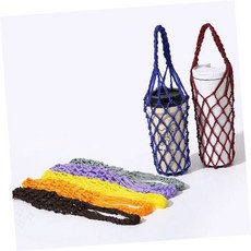 그물망 텀블러 휴대 파우치 물병 보관 여행 가방 슬리브, 1개, 핑크