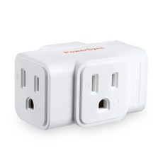 群加 PowerSync 3P轉3P/2P 電源轉接頭 台灣製造 防火材質, 1個, 3P轉3P 3插壁插-白色