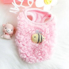 겨울 토끼 새끼 작은 친칠라 자켓 스웨터 기니피그 벨벳 풀오버 동물 의류 따뜻한 마스코트 고양이, 3XS suit 0.1 0.4kg, Pink B