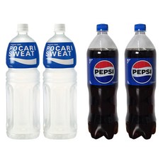 포카리스웨트 1.5L 2개 + 펩시콜라 1.25 2개 총4개