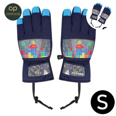 [픽네] 어린이스케이트장갑 아이장갑 키즈스키장갑 아동장갑 옥스포드 블럭 스키장갑 S