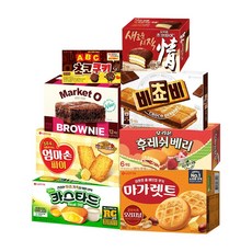 비쵸비 + 브라우니 + 후레쉬베리 + 초코파이 + 엄마손파이 + 카스타드 + ABC초코쿠키 + 마가렛트, 1세트, 982g