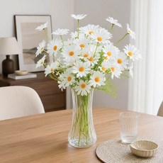 米蘭午後小雛菊花園仿真花禮, 白, 1個