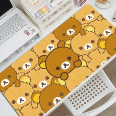 리락쿠마 캐릭터 대형 마우스 장패드 데스크테리어, 3mm, 1000x500mm, 옵션 4