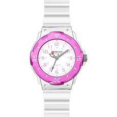 프레스티지 투톤 스포츠 시계 핫 핑크 & 화이트