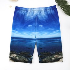 男士泳褲 七分個性夏季運動速幹泳褲