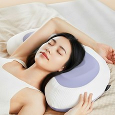 LareinaT 메모리폼 경추배게 목디스크 견인 베개 거북목 베개, 1개, 퍼플
