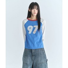 [백화점 정품] 코드그라피 매장정품 CODEGRAPHY (우먼) 레글런 배색 7부 티셔츠-블루