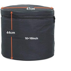 드럼 가방 보관 운반 탐백 옥스포드 백팩 트롤리 방수 수납 타악기 케이스 스틱, 1개, 16 톰