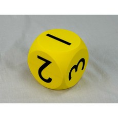 10cm圓角EVA泡綿骰子（1個）台灣製造/兒童安全玩具/派對遊戲道具, 10cm圓角骰子A305黃色數字1個, 1個