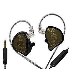 FEDAI ND Venus 인이어 모니터 헤드폰 10mm 더블 마그네틱 다이내믹 드라이버 IEM 이어폰 HiFi 유선 게이밍 이어버드 2핀 탈착, 3.5MM With Mic, Black