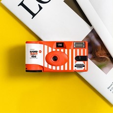 하만 XP2 SUPER 흑백 일회용카메라 ISO 400-27컷(플래쉬 내장)흑백 감성카메라 유통기한 25년12월, 1개, xp2 레드