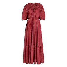 페이스풀더브랜드 드로스트링 코튼 맥시 드레스