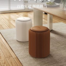 종이 의자 스툴 휴대용 인테리어 접이식 가정용 여행 인테리어 간이, Q. 기본 동일 색상 가죽 패드