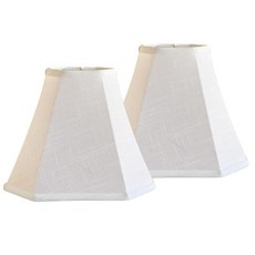 Zlamxf Lampshade 팔각형 벨 램프 쉐이드 상단 15.2cm(6인치) x 하단 33cm(13인치) x 수직 높이 26.7cm(10.5인치) 테이블 및 플로어 램프용, 크리미 화이트
