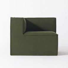 스내그 큐브 압축 롤팩 패브릭 워셔블 풀커버 1인용 모듈 소파, 우형, 휴미드