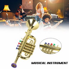 용 플라스틱 트럼펫 장난감 조기 발달 안전 테스트 BPA 프리 악기 3 색 키 ASD88, 01 Default, 1개