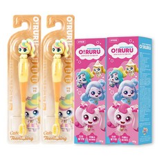 캐치티니핑 어린이 치약1개+칫솔1개 세트, 2세트, 뽀니핑칫솔+덴탈딸기치약