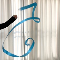 리본막대 리듬체조리본 리듬체조 리본 4m 스카이 ujd+866Ly