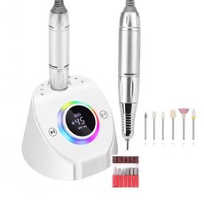 Diana S6 전문가용 네일 드릴 머신 비트 풀세트 젤네일 매니큐어 페디큐어 큐티클 45000RPM 고속 회전, 1세트, 화이트