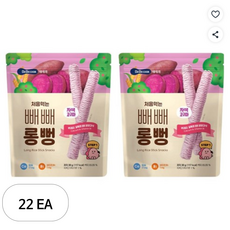 베베쿡 처음먹는 빼빼롱뻥, 자색고구마, 30g, 22개