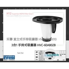 HERAN 禾聯 HVC-60AB02B HVC-60AB010 吸塵器濾網, 原裝3只