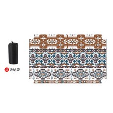 軍鑫酷迪 帳篷防潮墊 露營野餐地墊, 酷迪10平3.6x2.8-波西米亞,四角挖孔-送袋