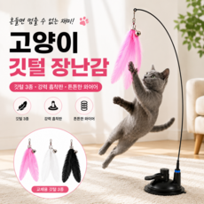 루움 강력흡착 사냥본능 고양이 장난감 3종, 1세트, 핑크,화이트,블랙