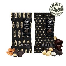 다크초코아몬드+다크초코마카다미아 각 10봉 (총 20봉) 화이트데이 선물, 각10봉)다크초코아몬드+다크초코마카다미아, 20개, 20g