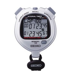SEIKO 精工 S23603P1 碼錶，100組記憶，倒數計時，防水50米，電子碼表【神梭鐘錶】, 1個, 電池版(S23603P1)