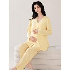 임부수면복 순면 잠옷 상하 세트 수유복 홈웨어 부드러운 코튼 소재 루즈핏 편안한 착용감