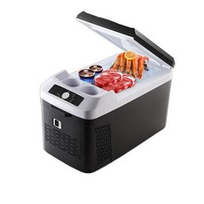 차량 휴대용 아이스박스 쿨러 냉장고 차박 냉동고 소형, 12L 블랙 냉장/가열