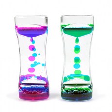 블루그린 컬러 오일 모래시계 집안 장식 아이템루주쓰, 상세페이지 참조