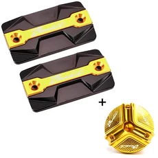 SUZUKI Bandit S650 600 1200/S/N 1250 GSF 전동 프론트 브레이크 액 리저버 오일 탱크 커버 캡 보호, 01 China Mainland, 09 1 Set-Gold