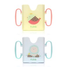 플렉사 우유 홀더 1+1 세트 케이스, 1개, 플렉사 우유두유홀더_민트+옐로우