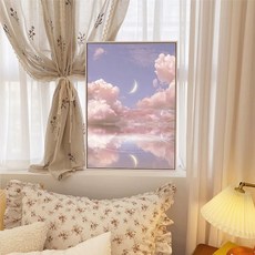 풍경 diy 십자수 큐빅 취미 보석 원형비즈 액자, 예술 질감 방수, 30x40, 02