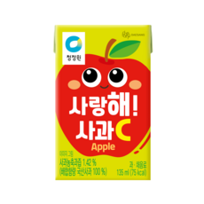 [얌얌마켓] 청정원 사랑해 사과씨C 사과주스 135ml 1개