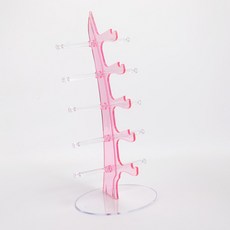 까마느 인테리어 안경 거치대 걸이 선글라스 거치대 안경 받침대, 5칸, 1개, 핑크