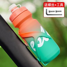 自行車騎行水壺大容量山地公路單車水杯架戶外運動水瓶擠壓式水壺, 推薦】夏日粉青650ML+同款配色水壺架, 1個
