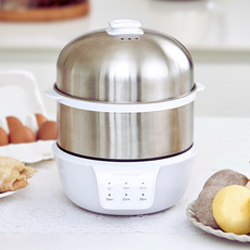 홈마블 올스텐 2단 멀티 계란찜기 화이트, HMBEK-10