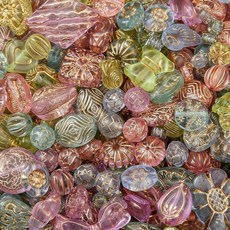 ECLATIS CY2E(넓음)NUT 디자인 팔찌 제작용 200g 다양한 아크릴 비즈 키체인 하이퀄리티 주얼리 빈티지 비즈 벌크 DIY 플라스틱 공예용 그레이 펄 303367, 투명 및 황금색