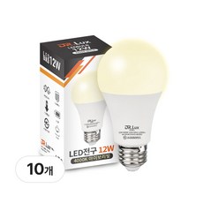 닥터룩스 LED 전구 12W, 10개, 주백색