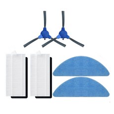 Cecotec Conga 2290 Ultra 05661 로봇 진공 교체 예비 부품 액세서리 메인 사이드 브러시 Hepa 필터 Mop Rag, 10 Set F, Set 14