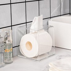 THE Salim 2件套壓克力捲筒衛生紙收納盒, 2個